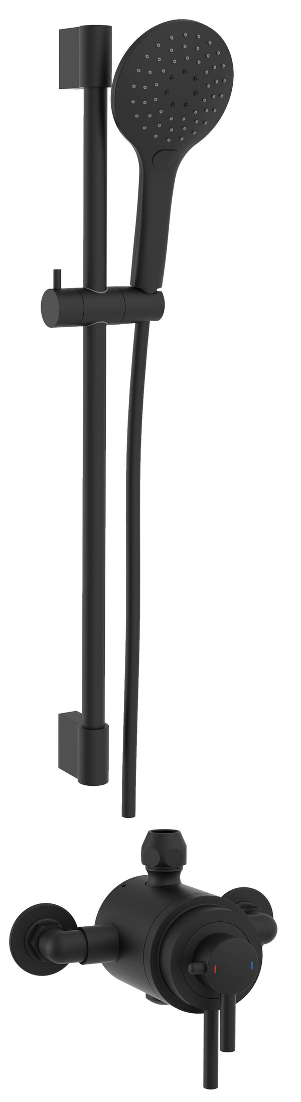 Conwy Concentric Dual Control Shower Kit - Black - product image 2