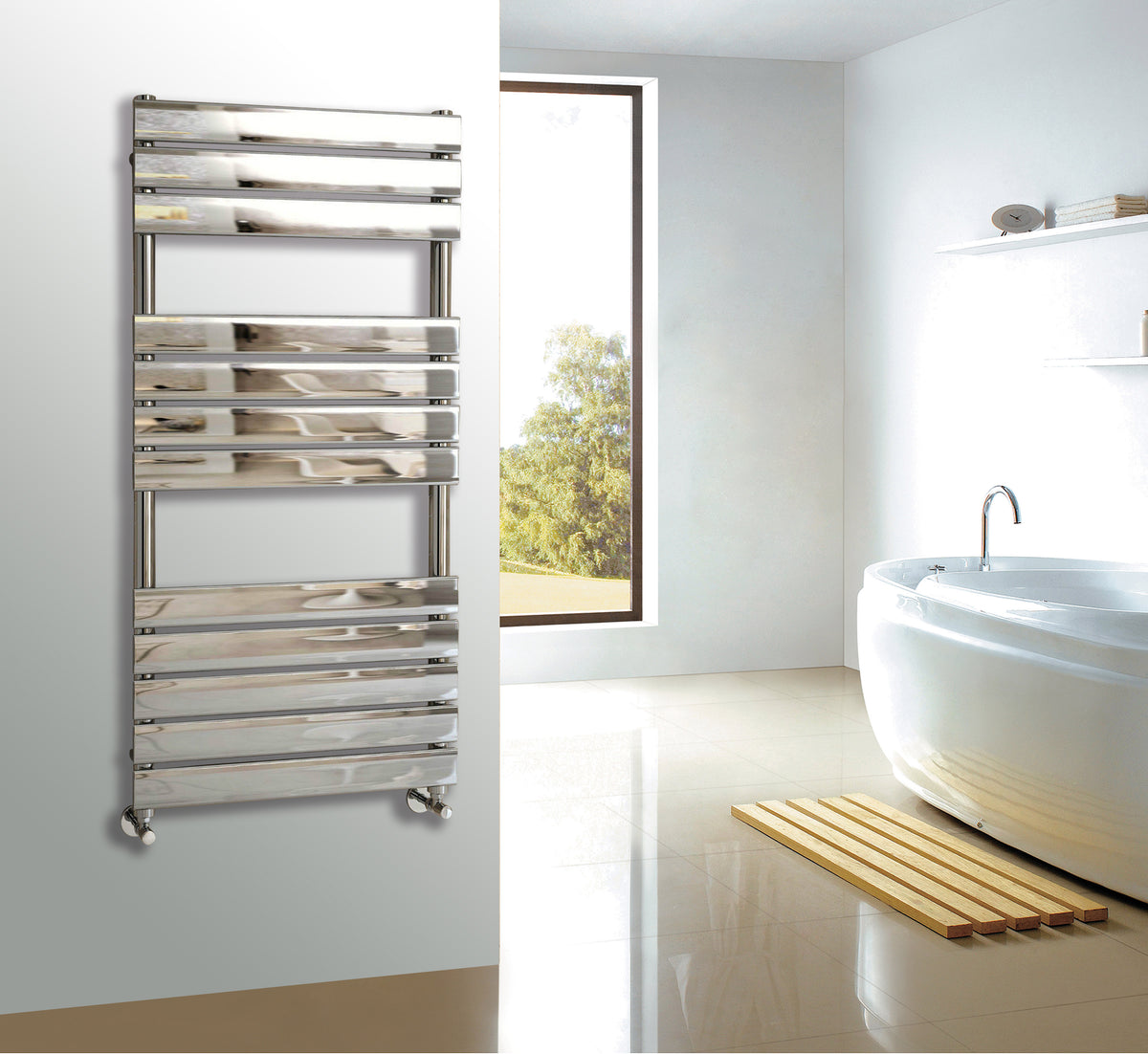 Queenstown Chrome Designer Towel Radiator - 1200*600mm - product image 2