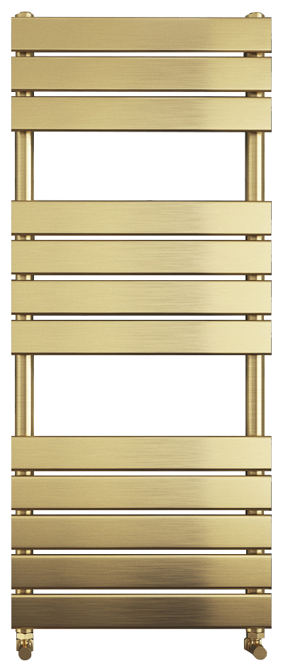 Queenstown Brushed Brass Designer Towel Radiator - 1200*450mm