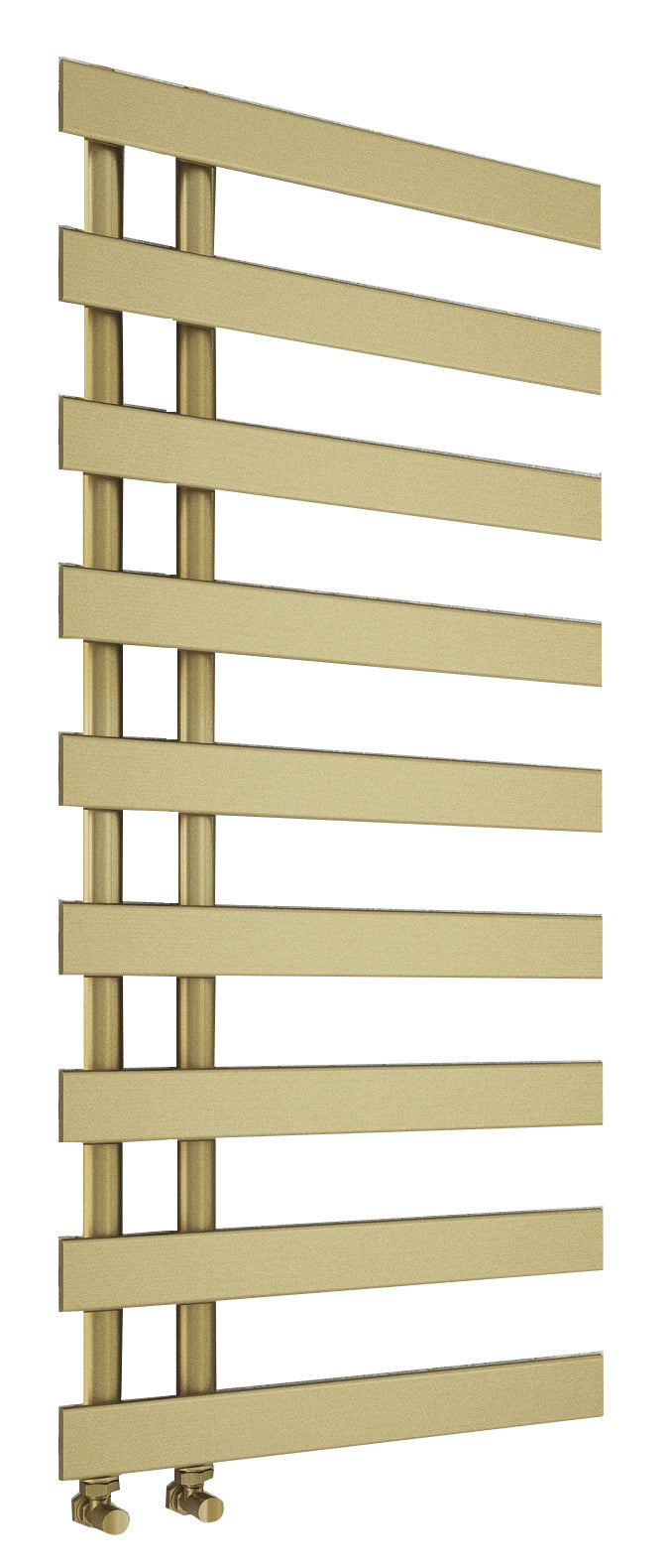 Milton Brushed Brass Offset Towel Radiator - 1156*500mm - product image 2