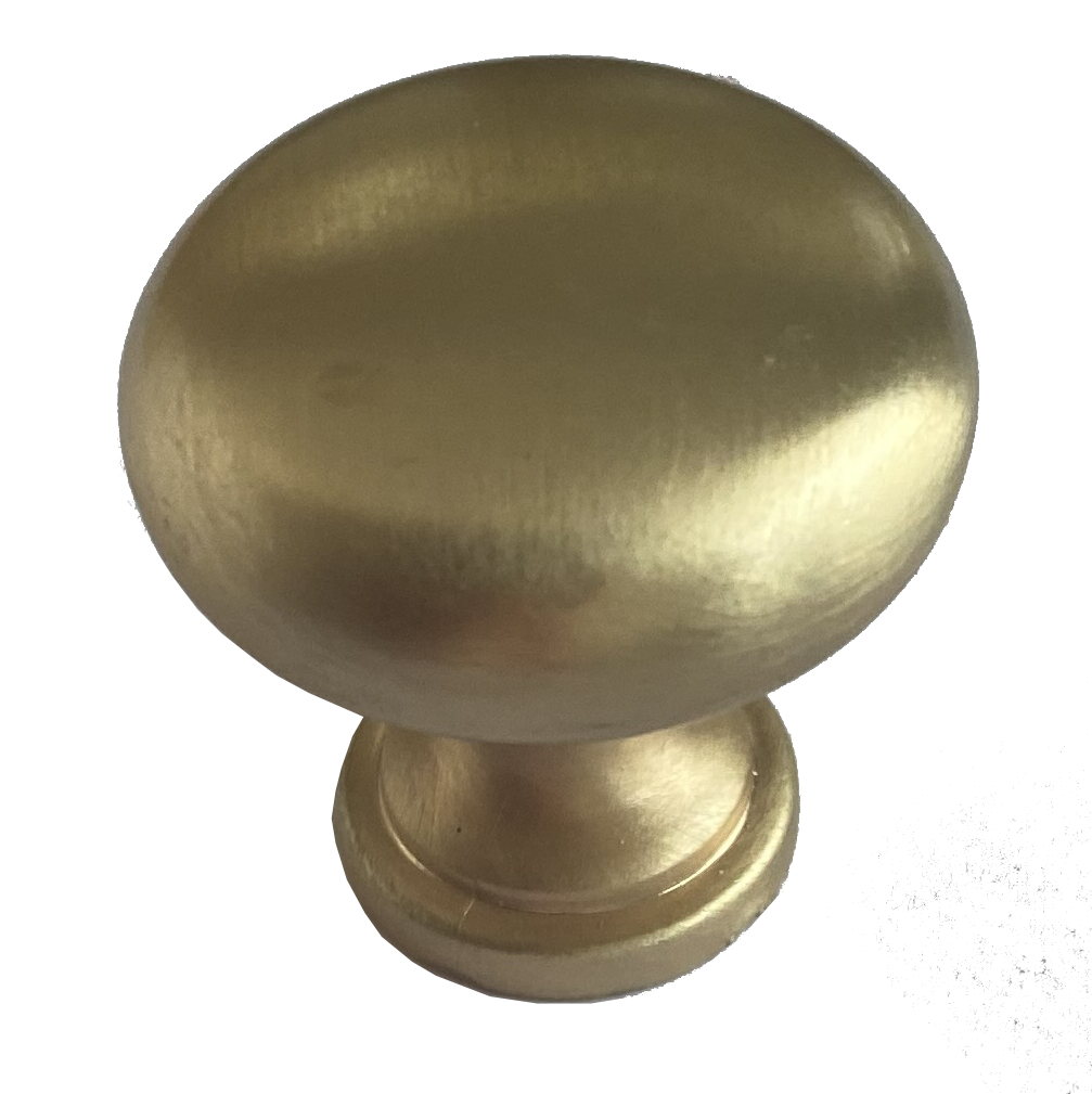 Brushed Brass Cabinet Handle - Round