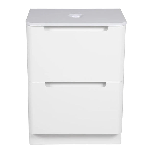 Monza 600mm Worktop - White Gloss PVC