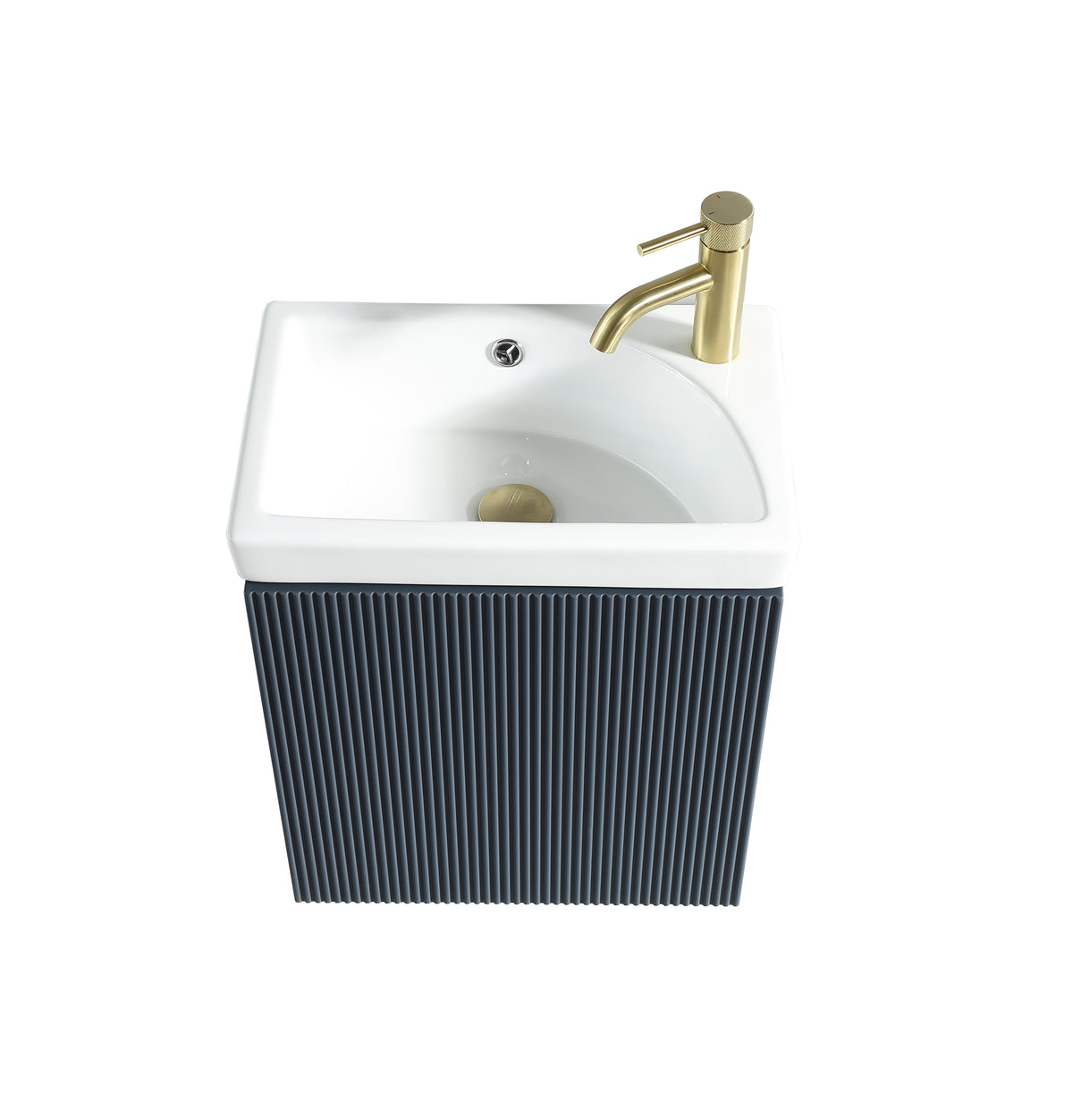 Flauto Mini 450mm W/H Cloakroom Vanity & Basin -Midnight Shadow