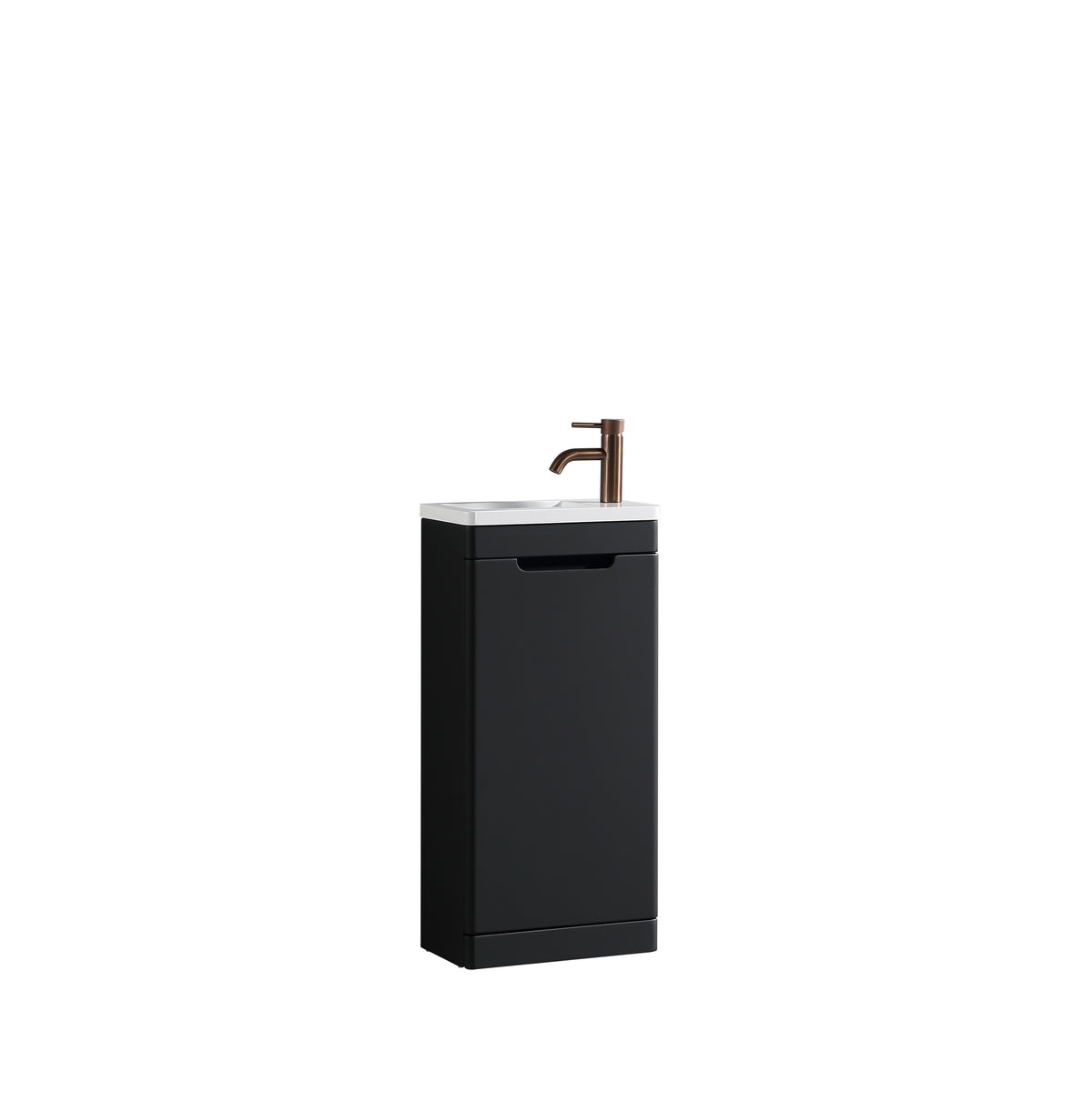 Acerra 400mm Cloakroom Vanity & Basin - Silk Black