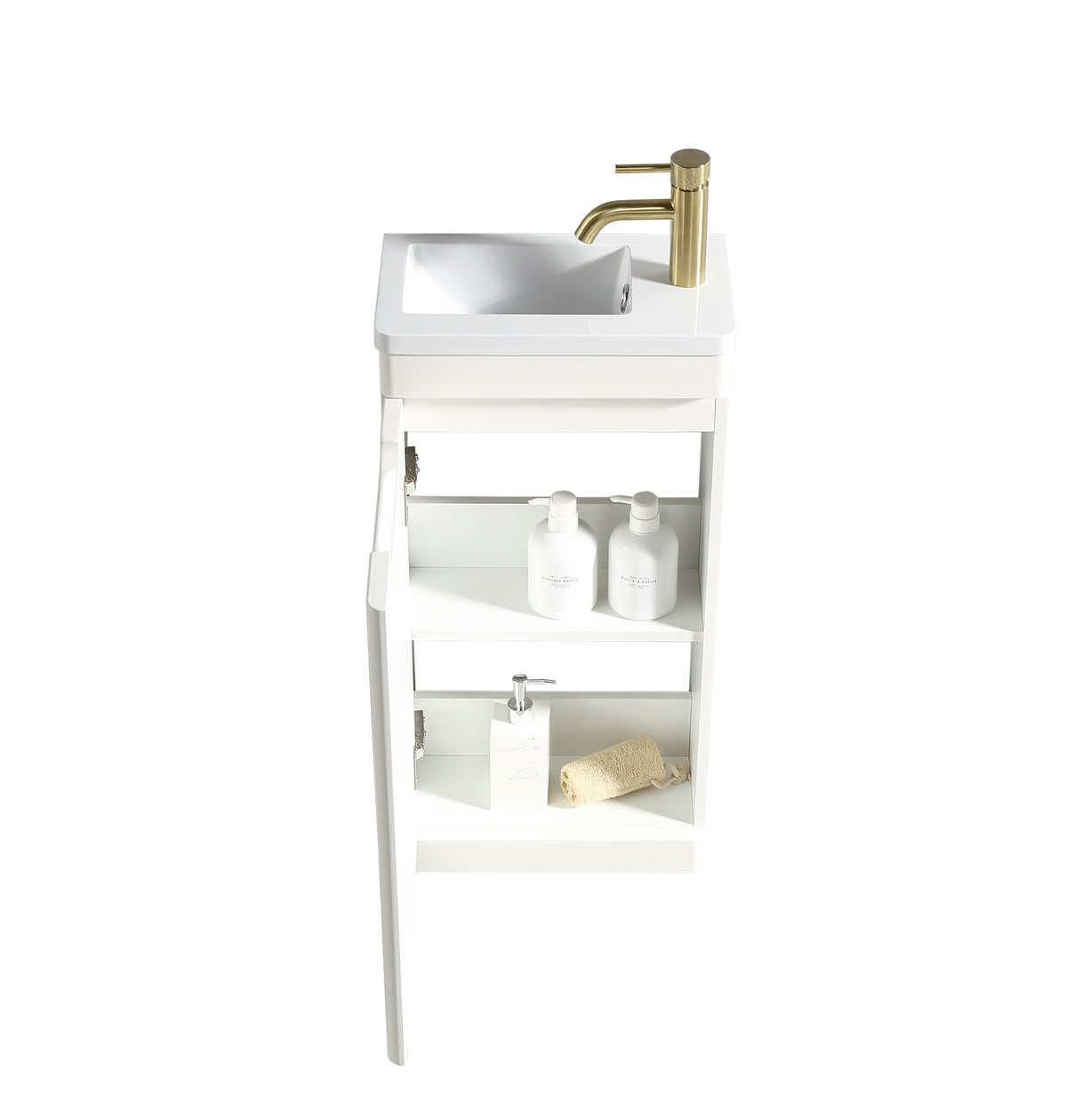 Acerra 400mm Cloakroom Vanity & Basin - Silk White