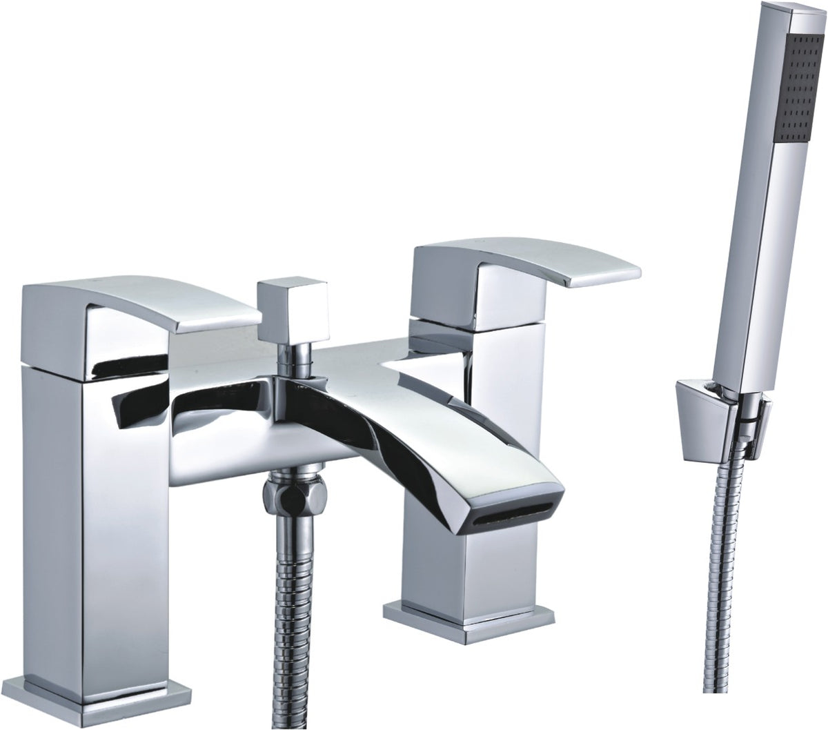 Brecon Modern Curve Bath Shower Mixer - Chrome - product image 2