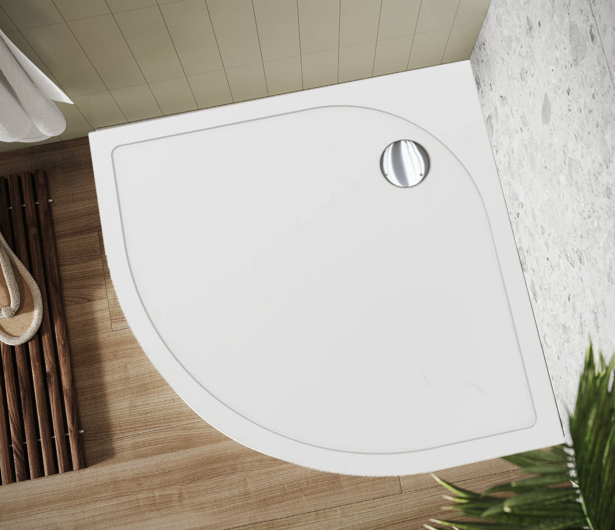 900x900mm Quad 30mm Low Profile Shower Tray
