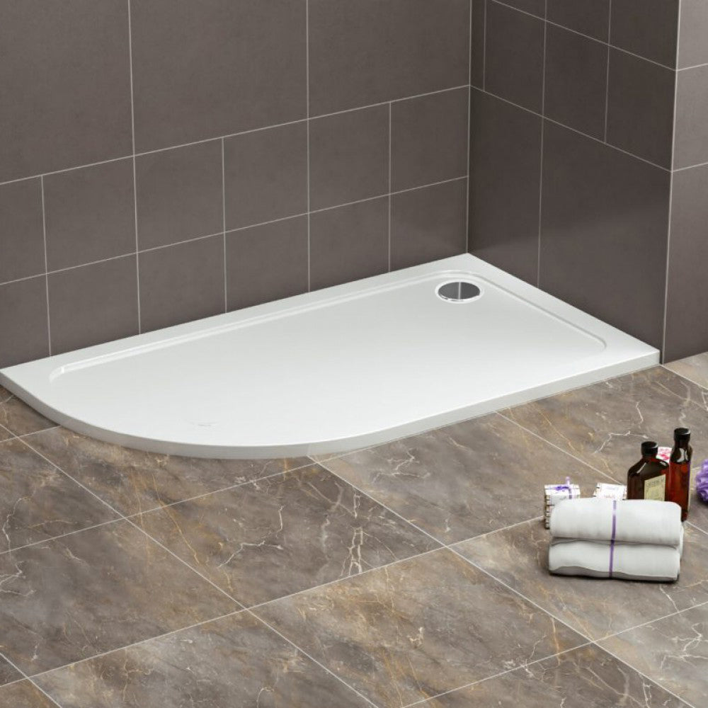 1200x800mm Left Offset Quad 30mm Low Profile Shower Tray