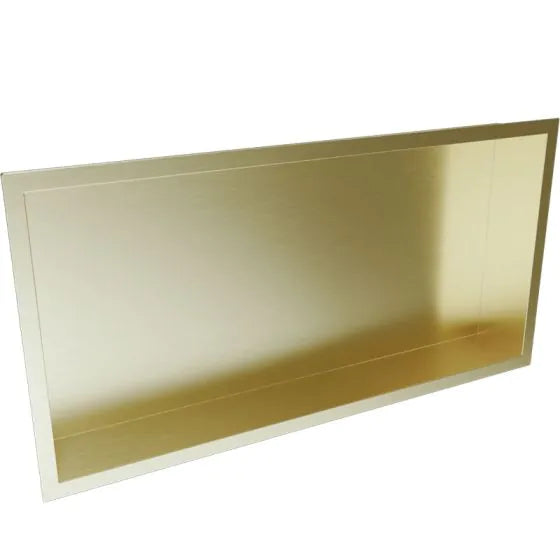 Brushed Brass Shower Niche 600x300mm