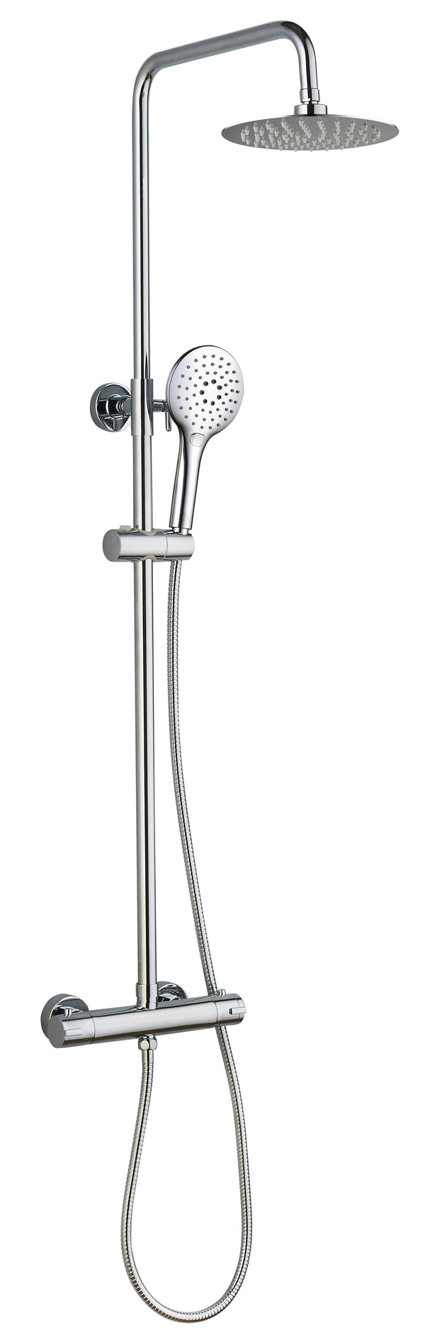 Menai Premium Round Thermostatic Overhead Shower Kit - Chrome - product image 4