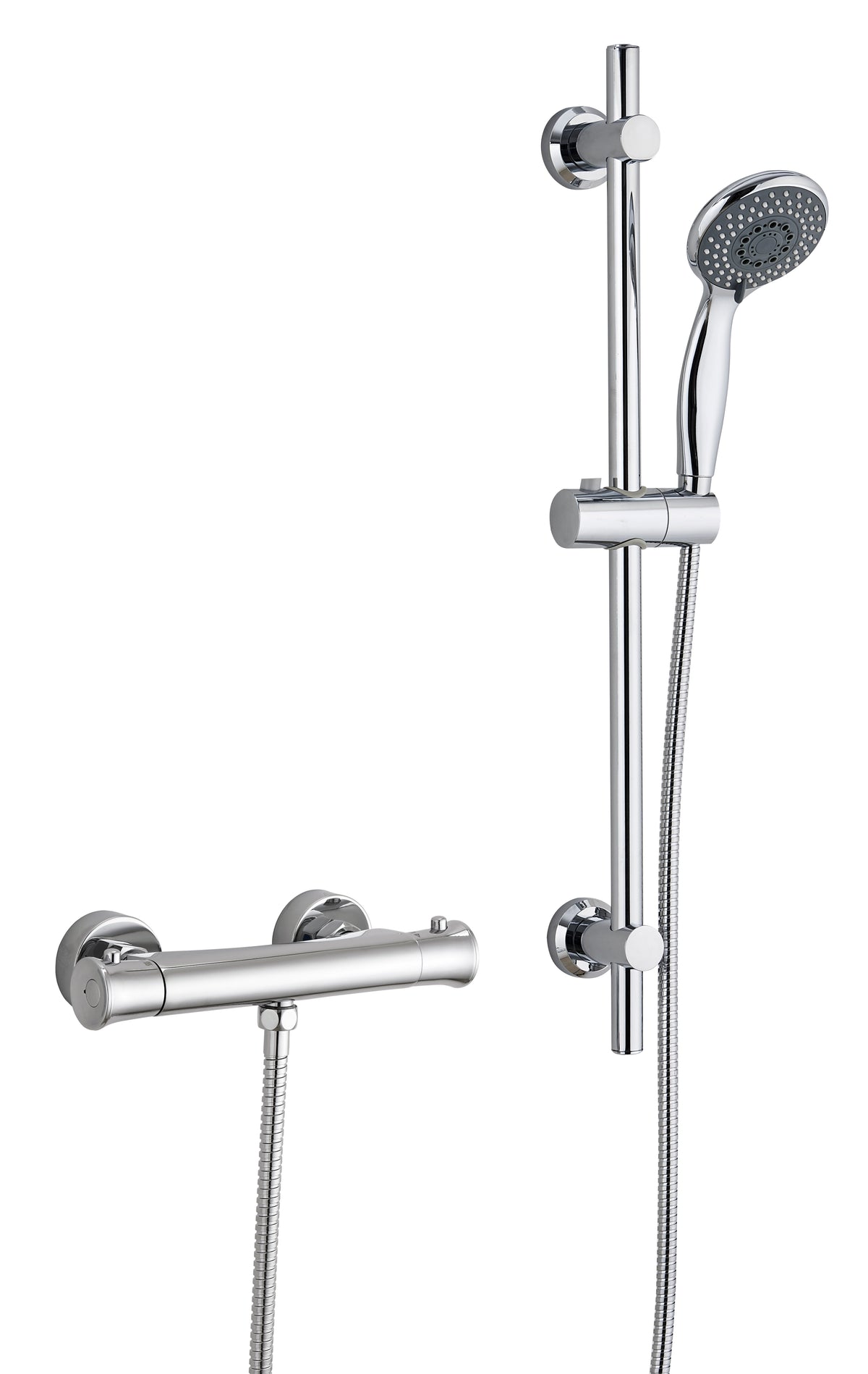 Plumb Essential Thermostatic Shower Riser Kit - Chrome - product image 2