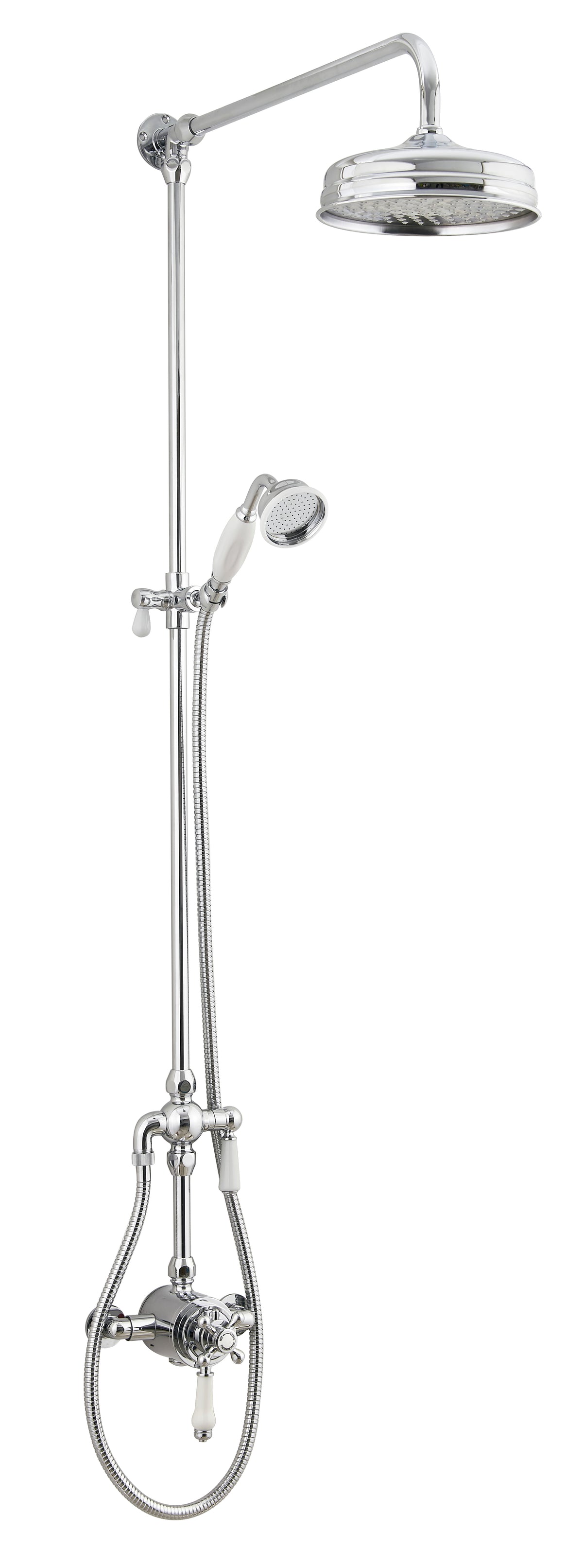 Tenby Traditional Dual Control Shower Kit - Chrome - product image 2