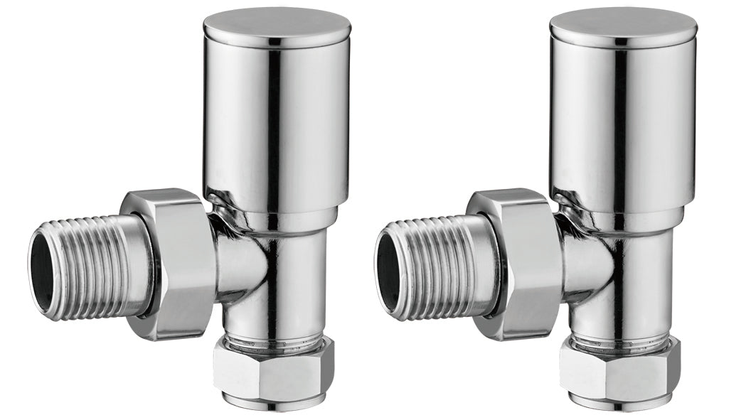 Round Angle Rad Valves - Chrome