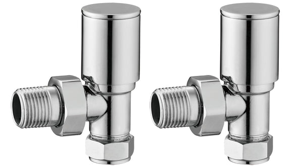 Round Angle Rad Valves - Chrome