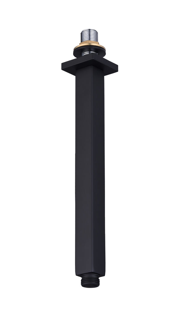 Black 250mm Square Ceiling Arm - Black - product image 2