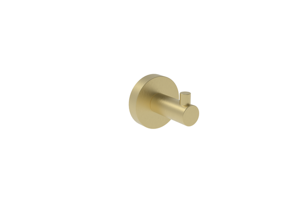 Melbourne Round Robe Hook - Brushed Brass