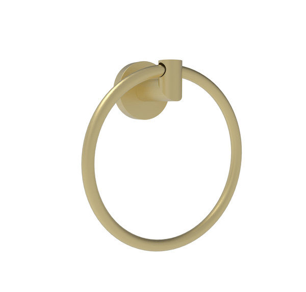 Melbourne Round Towel Ring - Brushed Brass