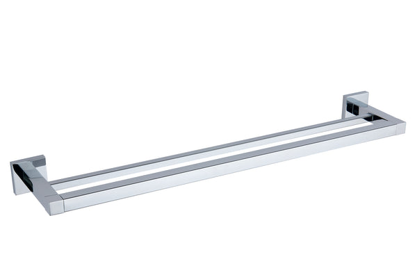 Sydney Square 600mm Double Towel Rail - Chrome - product image 2
