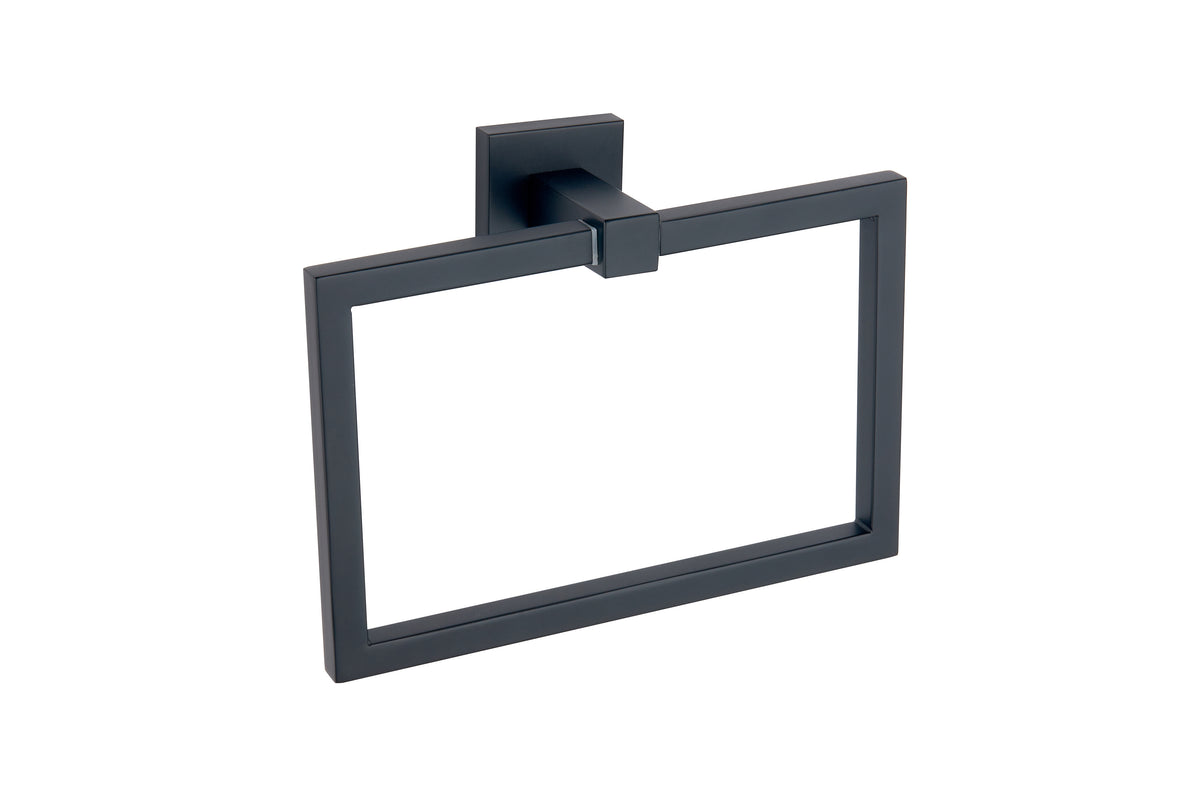 Sydney Square Towel Ring - Matte Black - product image 2