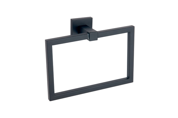 Sydney Square Towel Ring - Matte Black - product image 2
