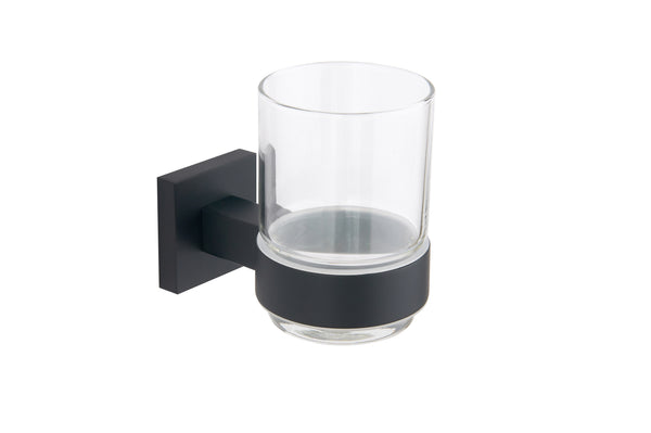 Sydney Square Tumbler & Holder - Matte Black - product image 2