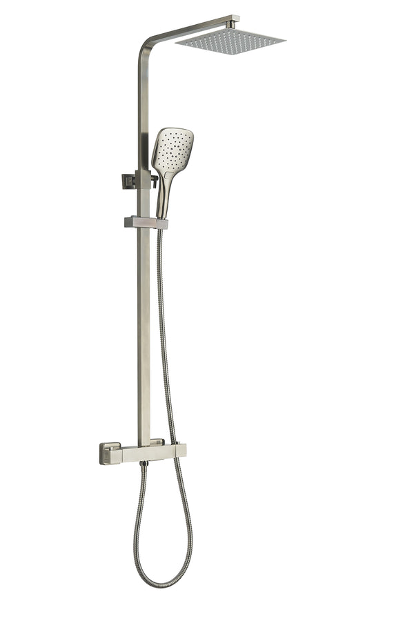 Menai Premium Square Thermostatic Overhead Shower Kit - Gunmetal - product image 2