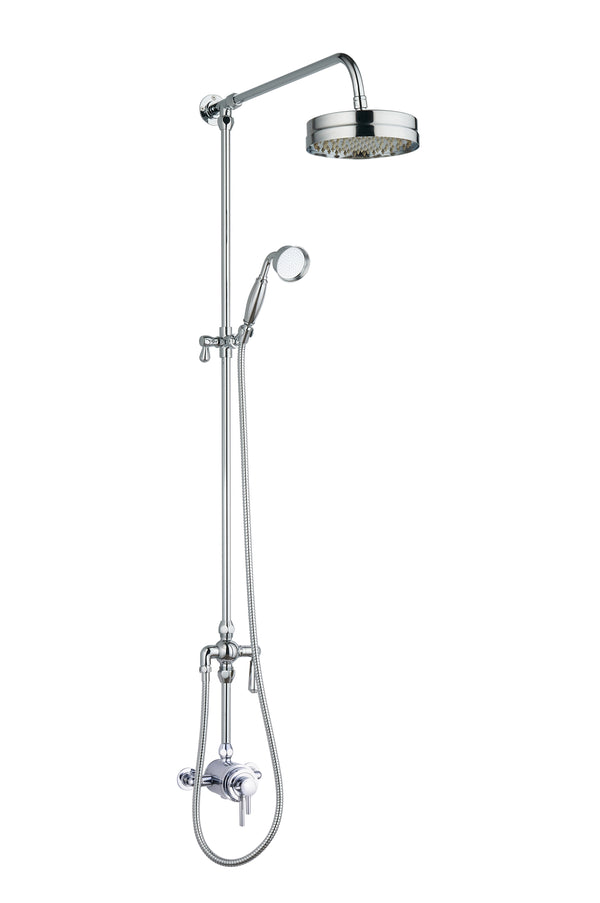 Beaumaris Modern Traditional Overhead Shower Kit - Chrome - product image 2