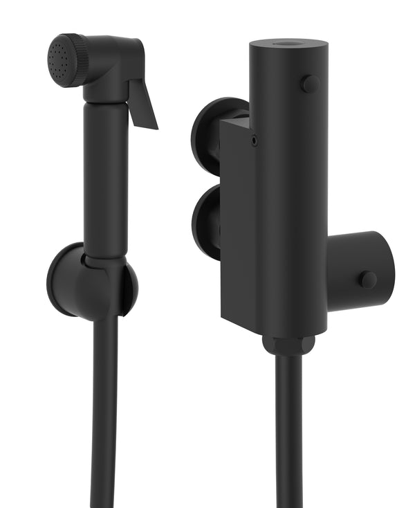 Black Round Thermostatic Douche Kit - Black - product image 2