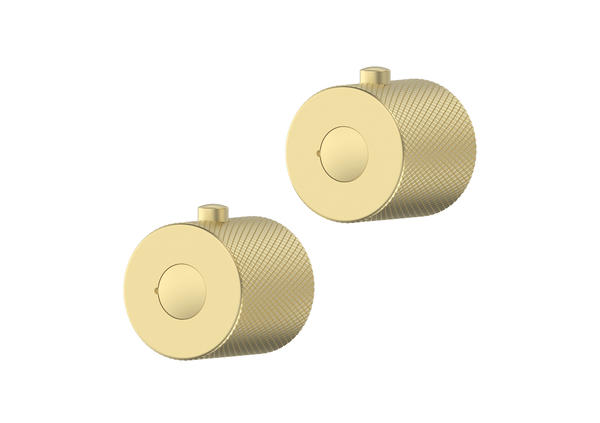 Menai Round Knurled Handle Brushed Brass - product image 3