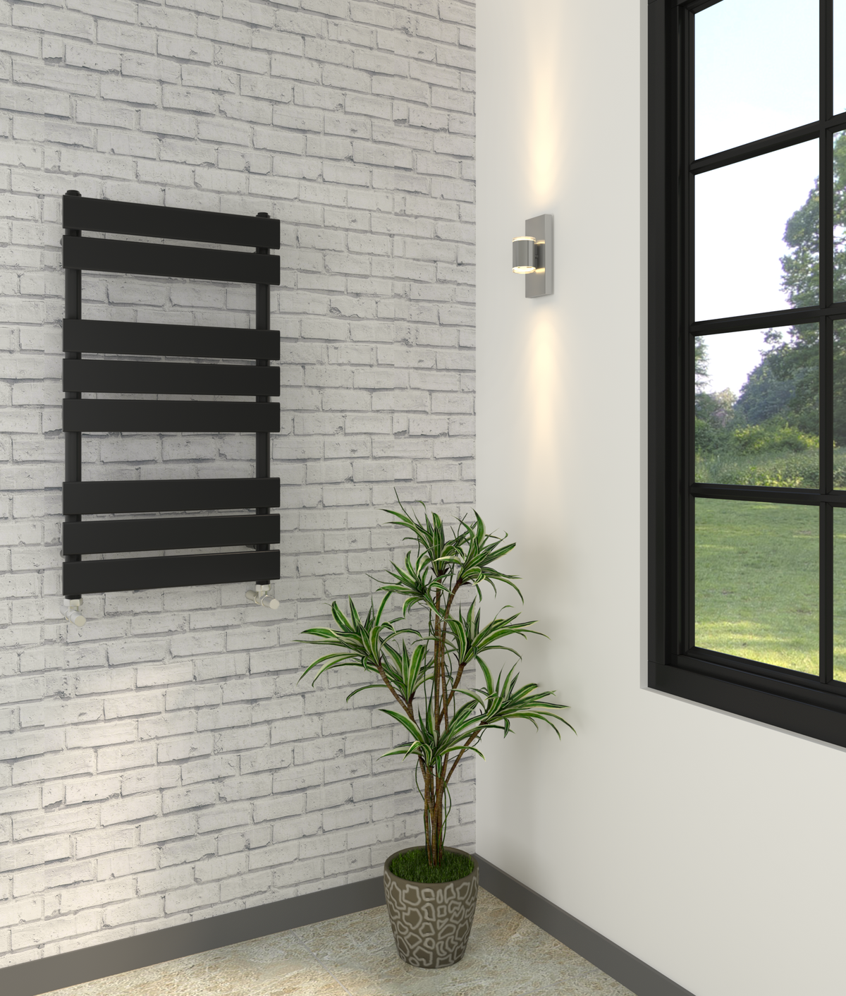 Queenstown Black Designer Towel Radiator - 800*450mm - product image 3