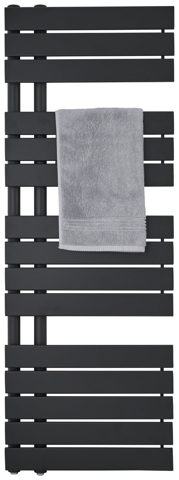 Wellington Black Designer Offset Towel Radiator - 1380*500mm - product image 3