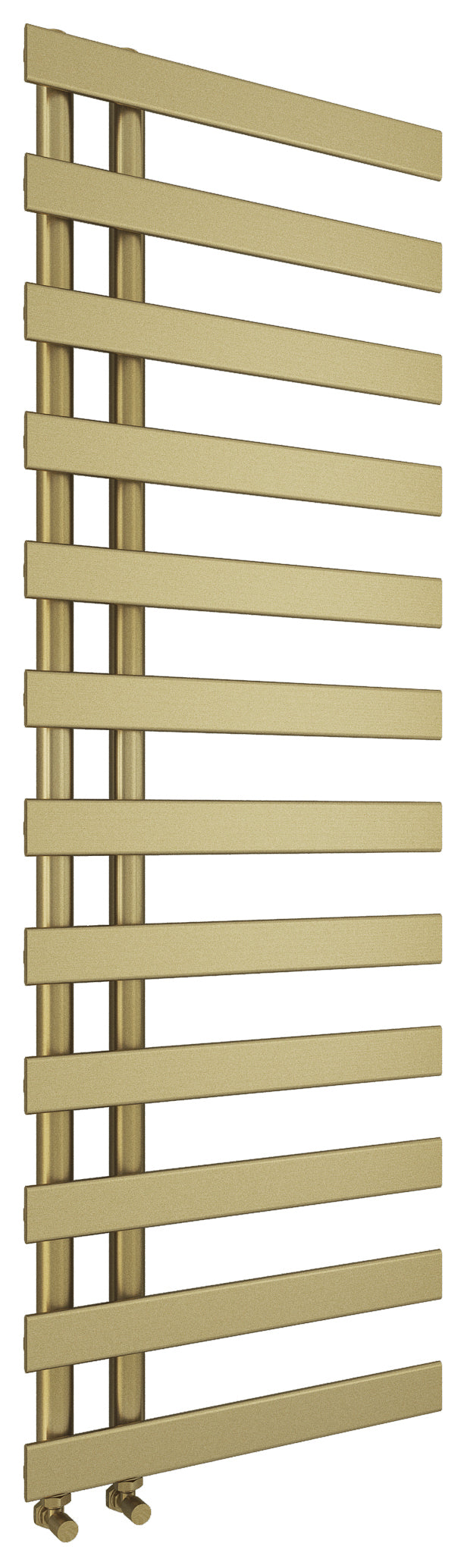 Milton Brushed Brass Offset Towel Radiator - 1564*500mm - product image 2