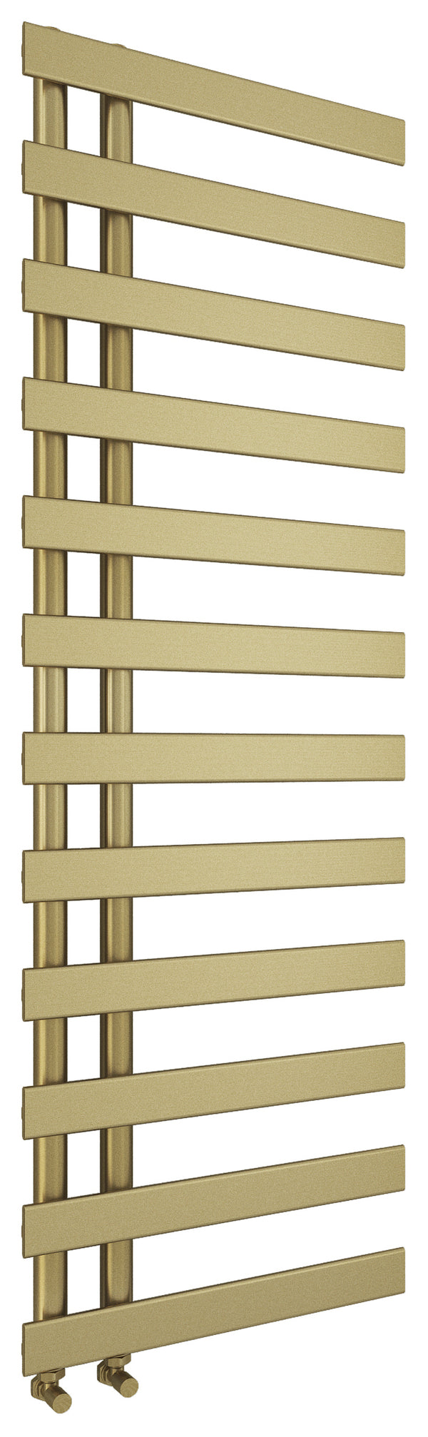 Milton Brushed Brass Offset Towel Radiator - 1564*500mm - product image 2