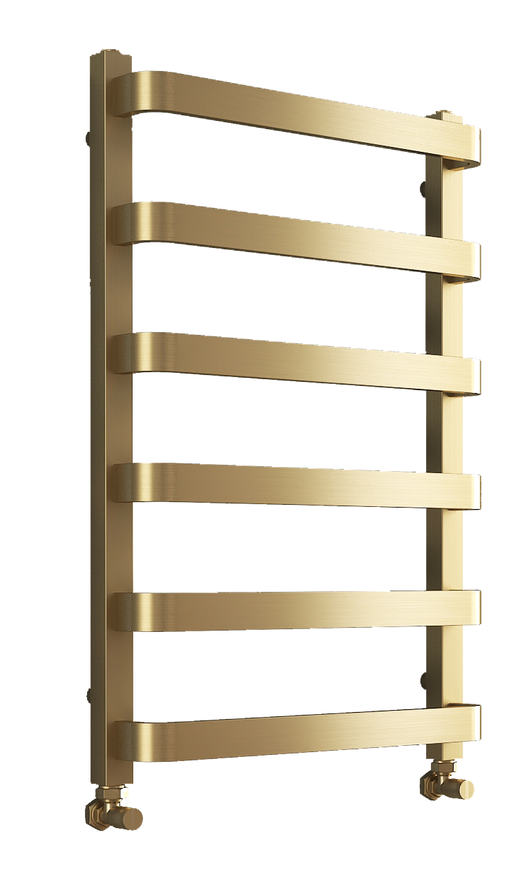 Hastings Brushed Brass Towel Warmer - 800x500mm - product image 2