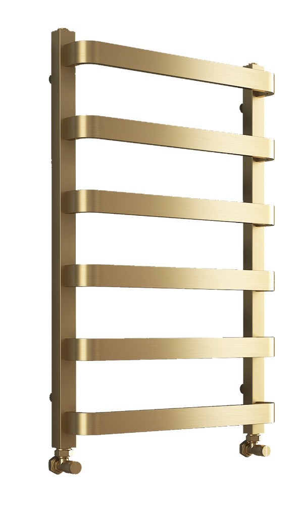Hastings Brushed Brass Towel Warmer - 800x500mm - product image 2
