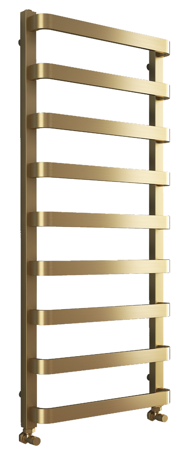 Hastings Brushed Brass Towel Warmer - 1200x500mm - product image 2