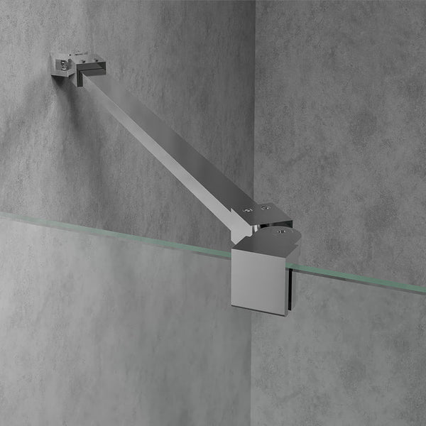 Wet Room Arm Corner Swivel Brackets - Chrome