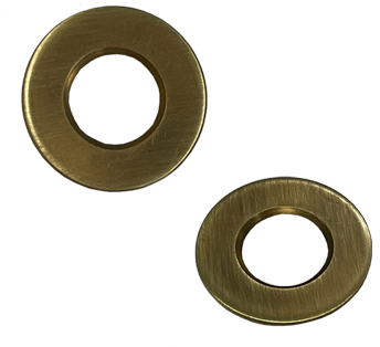 Round Brushed Brass Overflow Cover - Fits 4063 4065 4067