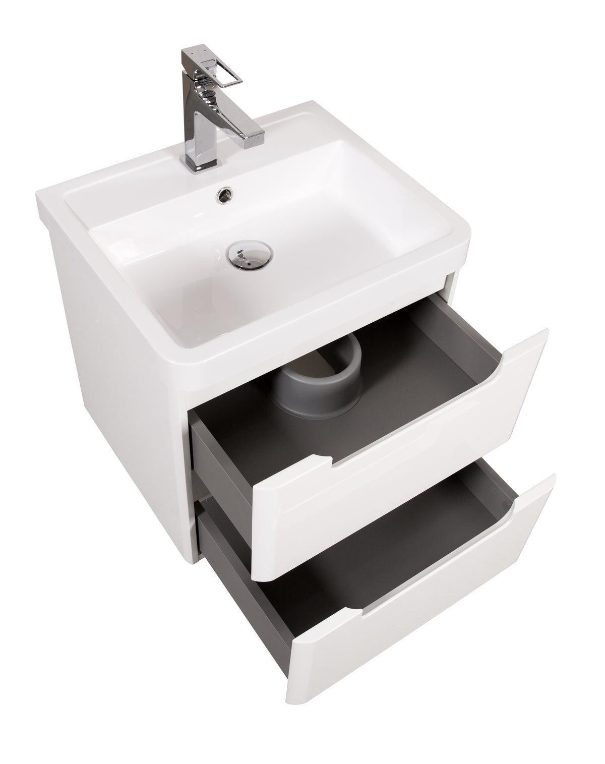 Monza 500mm Vanity & Basin White Gloss - Floor Standing - product image 7