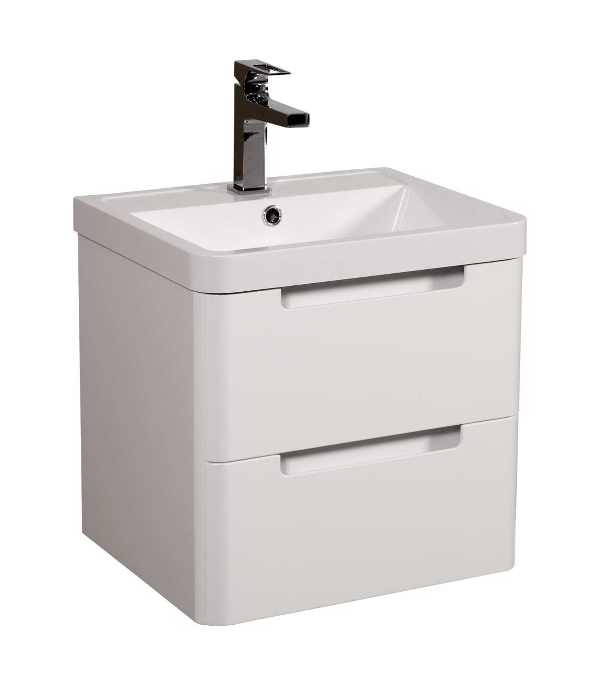Monza 500mm Vanity & Basin White Gloss - Wall Hung - product image 7