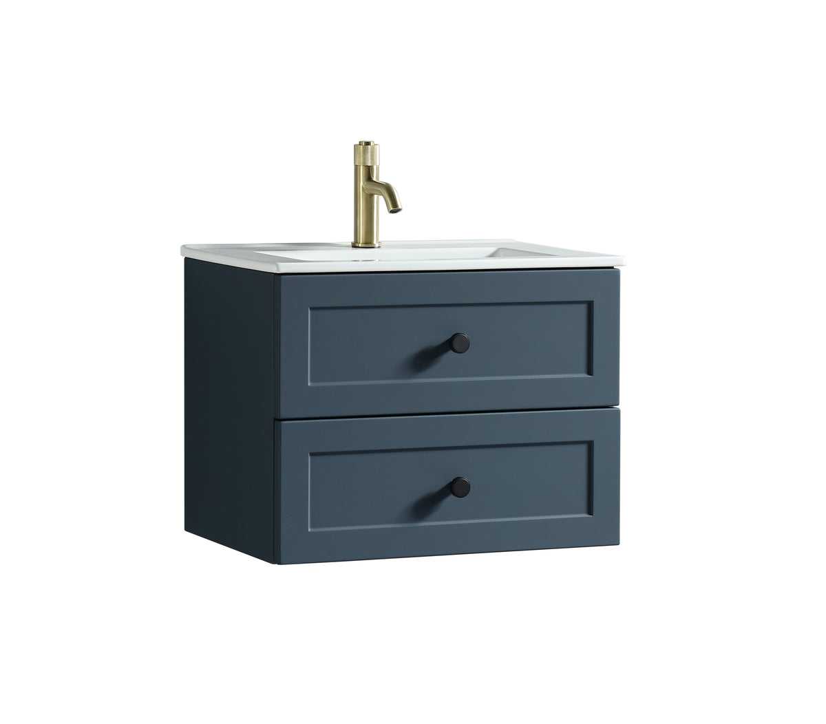 Bakewell 600mm Wall Hung Vanity & Basin - Midnight Shadow
