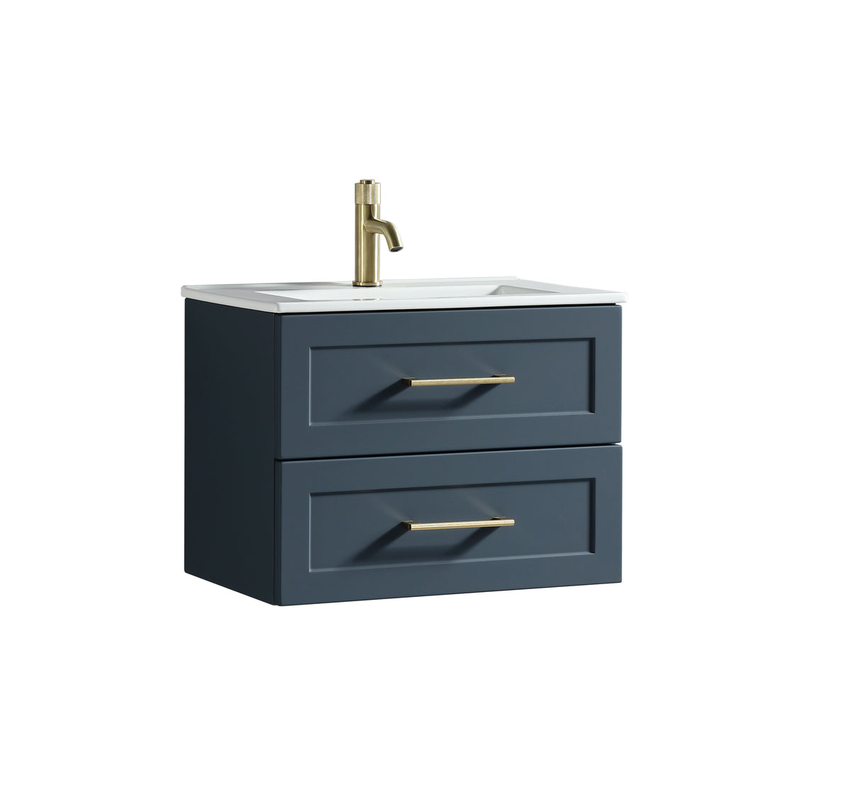 Bakewell 600mm Wall Hung Vanity & Basin - Midnight Shadow