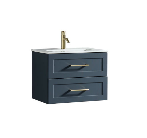 Bakewell 600mm Wall Hung Vanity & Basin - Midnight Shadow