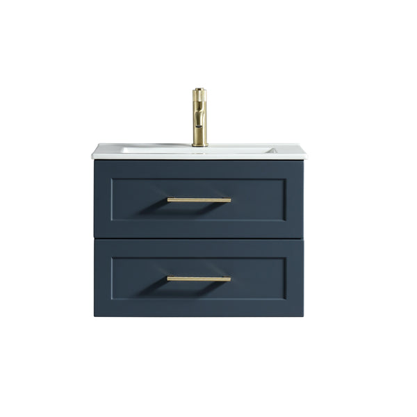 Bakewell 600mm Wall Hung Vanity & Basin - Midnight Shadow