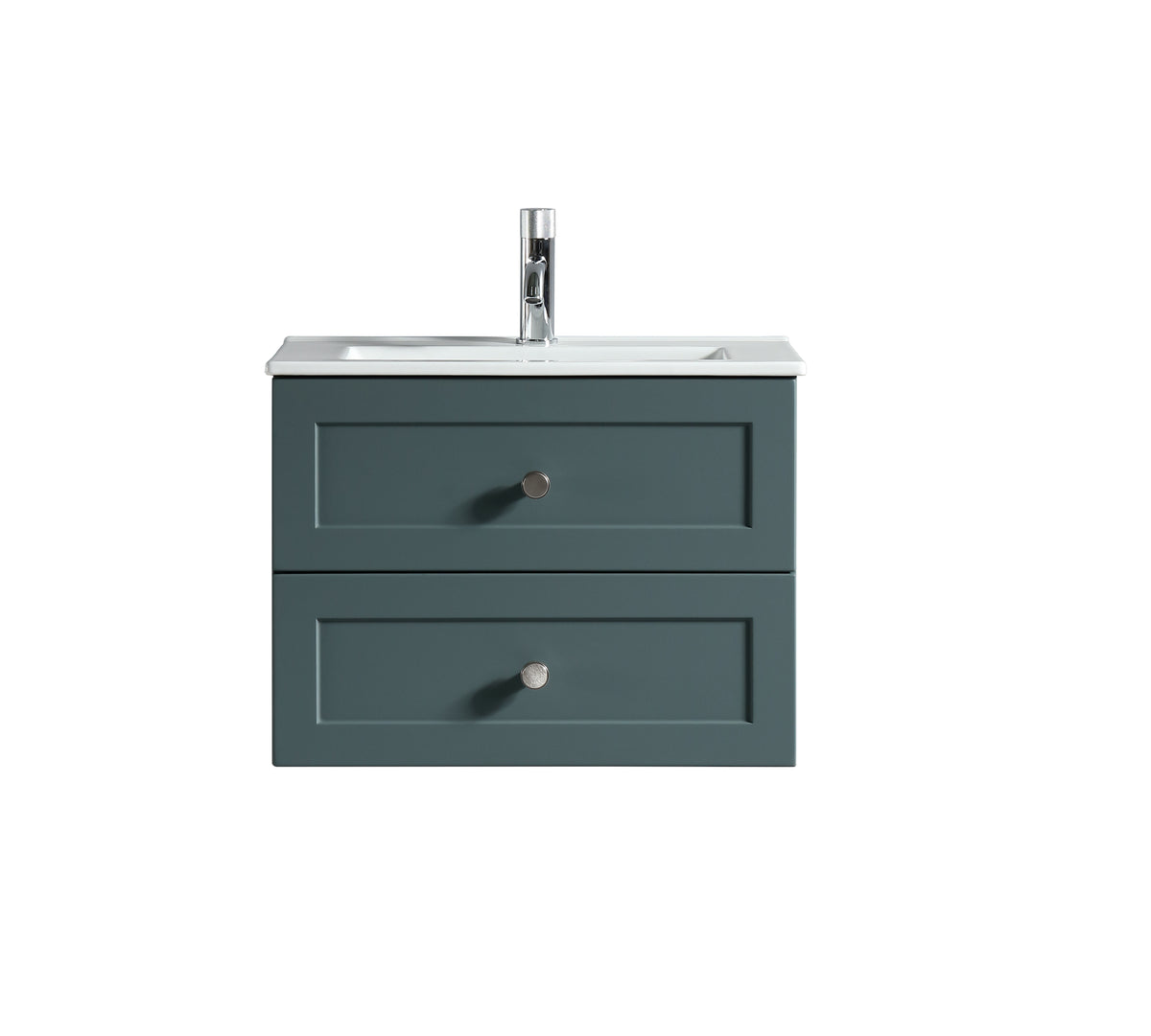 Bakewell 600mm Wall Hung Vanity & Basin - Smoked Sage