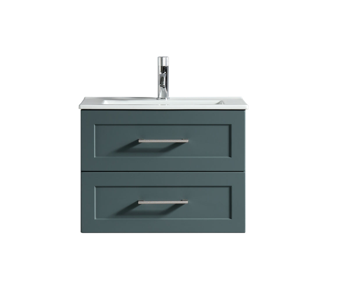 Bakewell 600mm Wall Hung Vanity & Basin - Smoked Sage