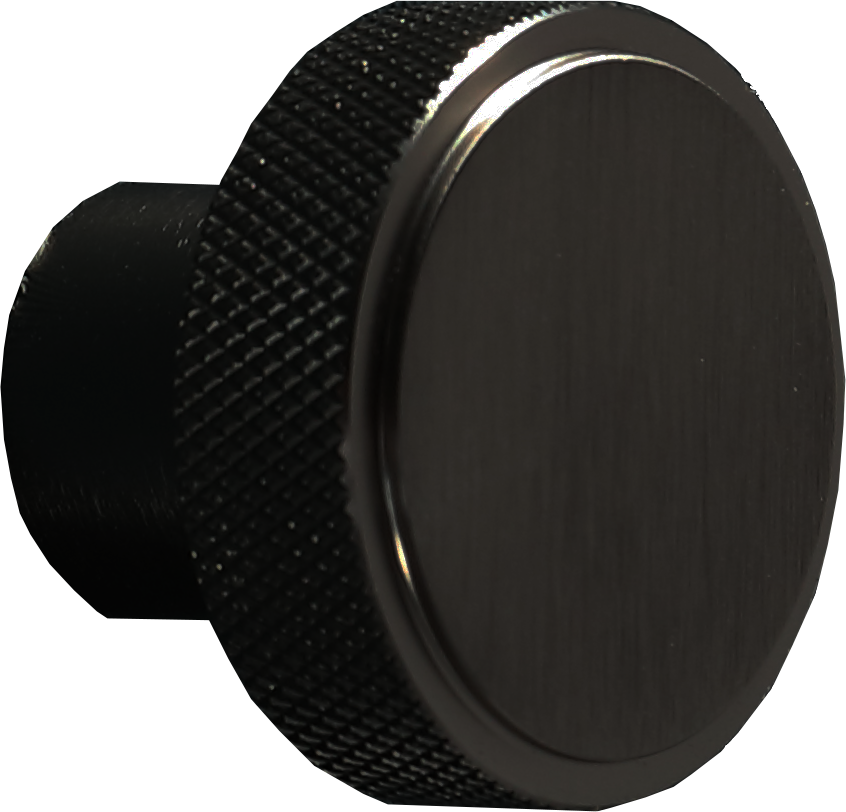 Knurled Round Handle - Black