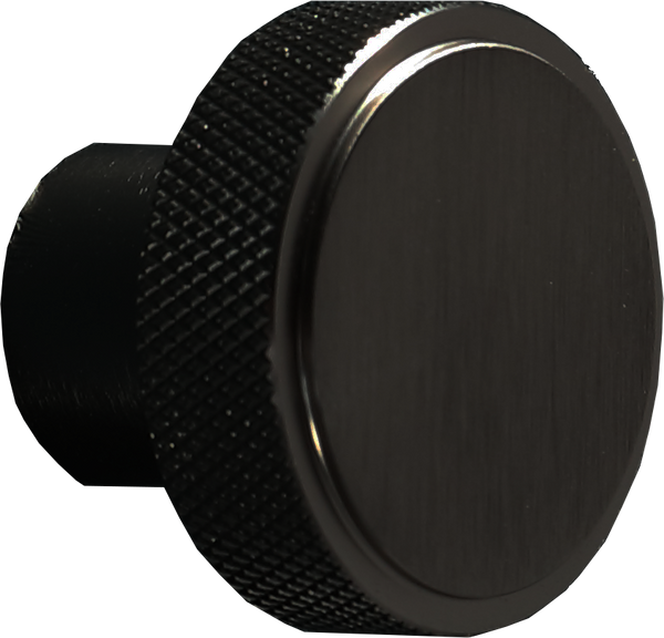 Knurled Round Handle - Black