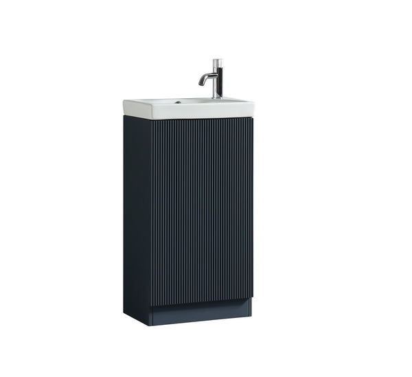 Flauto Mini 450mm Cloakroom Vanity & Basin - Midnight Shadow