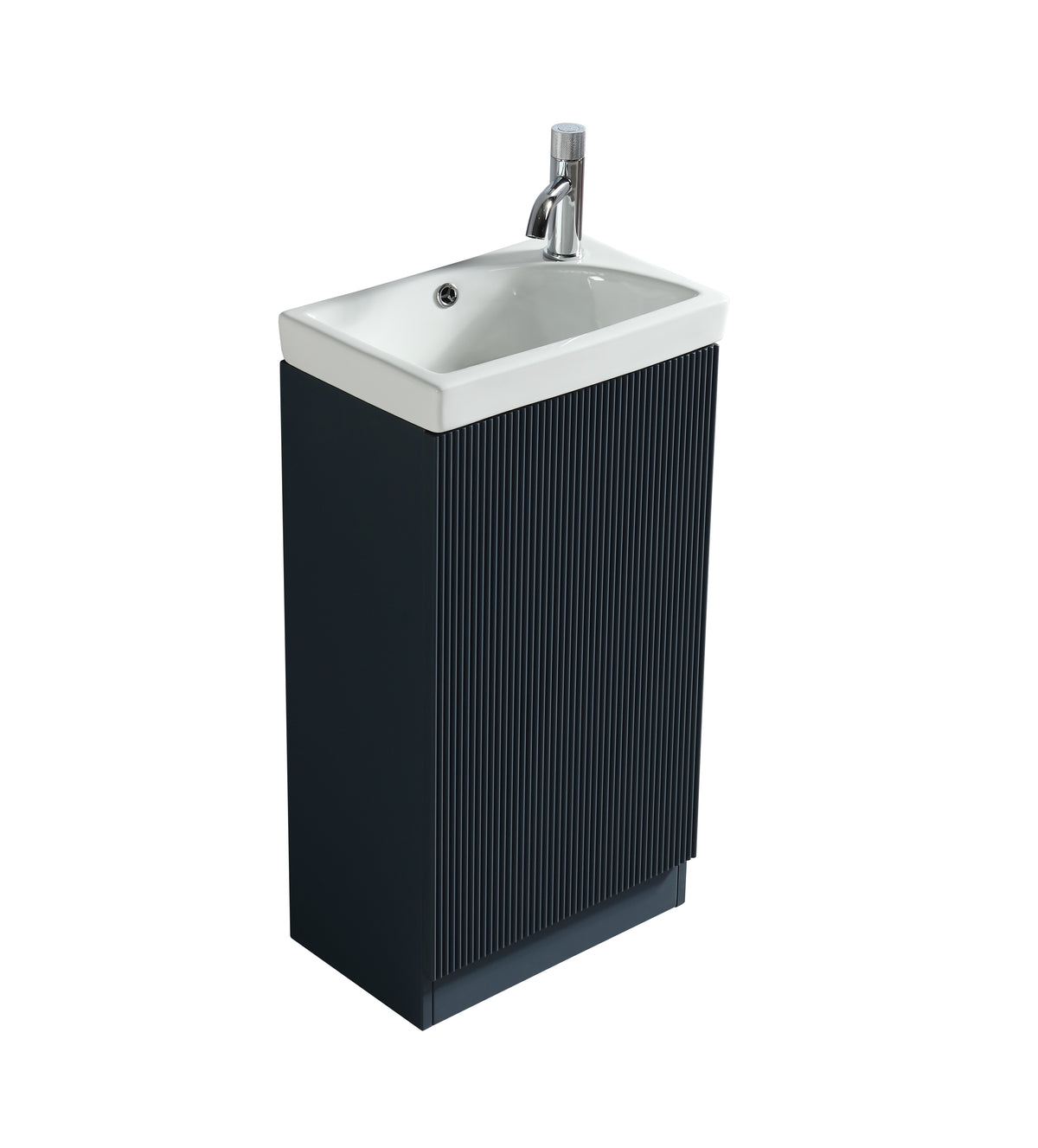 Flauto Mini 450mm Cloakroom Vanity & Basin - Midnight Shadow